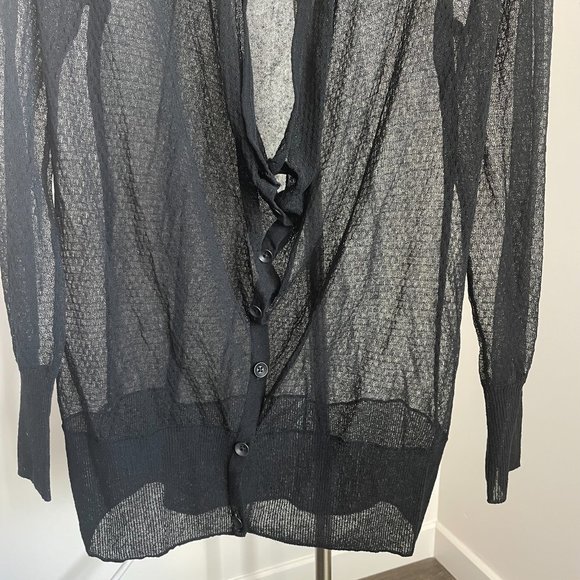 Rag & Bone Sheer Front Drape Button Down Cardigan - Picture 3 of 8
